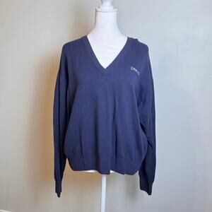Bobby Jorner Vintage Dewar's V-Neck Wool Sweater - Size L